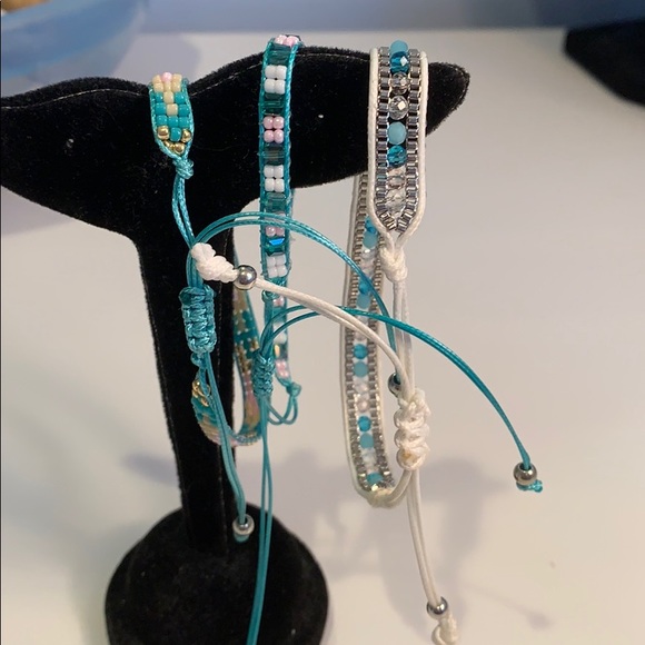 Bohemian Beads Rope Bracelets Set of 3 - Picture 6 of 6